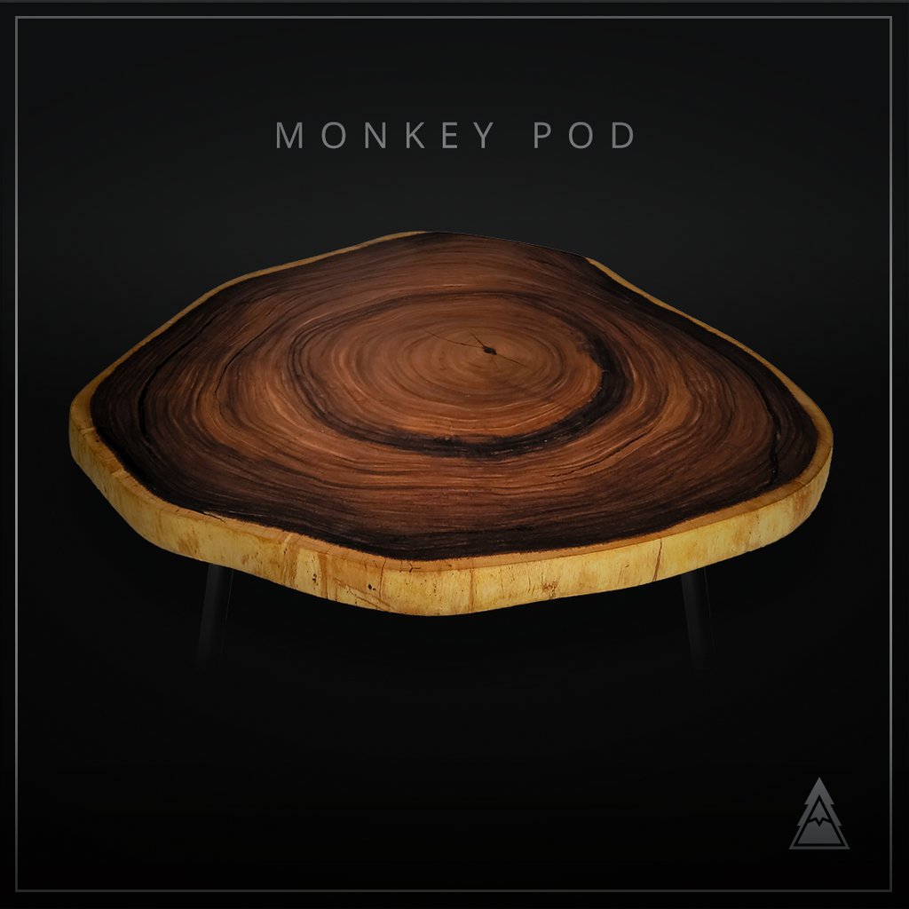 Monkey Pod Exotic Wood Table (49"x51"x3")