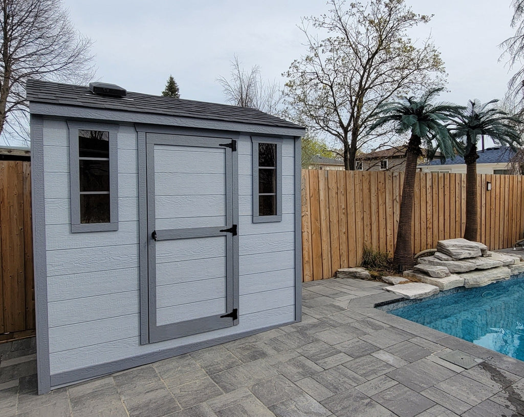 8x4 Lean to Garden Shed with a Single Classic Door and 2 Windows - Cedar Ridge Products