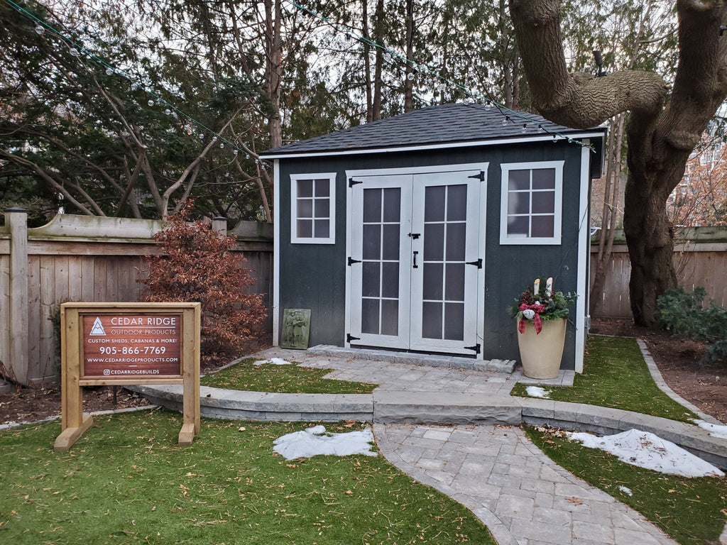 8'x12' Deluxe Hip - Roof Shed - Cedar Ridge Products