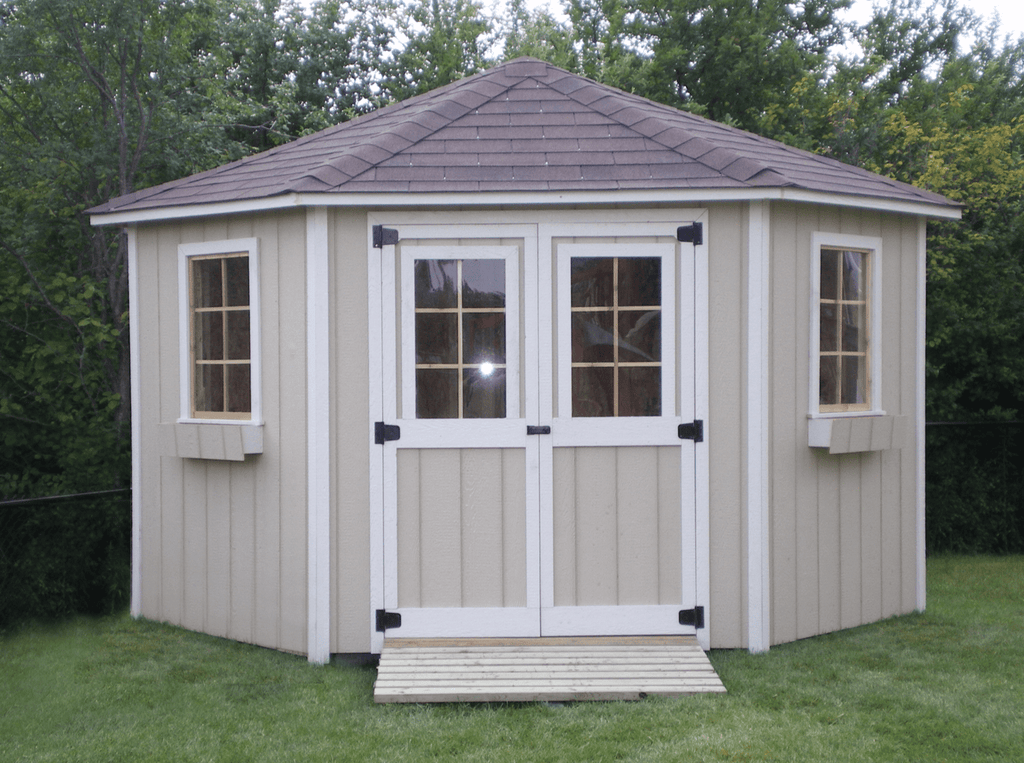 10’x10’ 5 Sided Corner Shed - Cedar Ridge Products