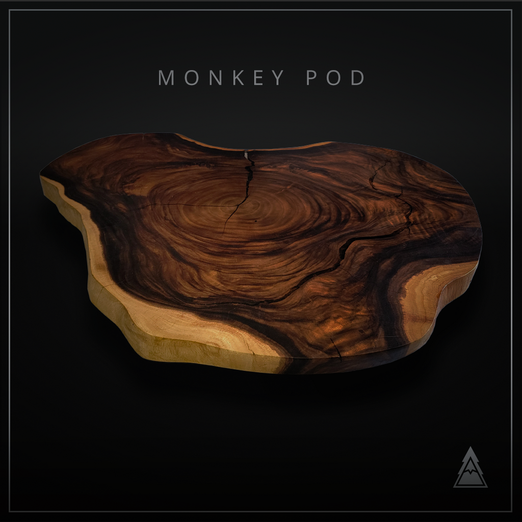 Monkey Pod Exotic Wood Table (40"x35"x1.5")